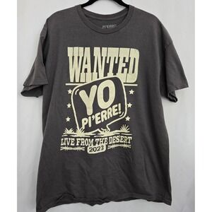 Pi'erre‎ Bourne Wanted Yo Pi'erre! Live From the Desert 2023 Gray T-Shirt XL